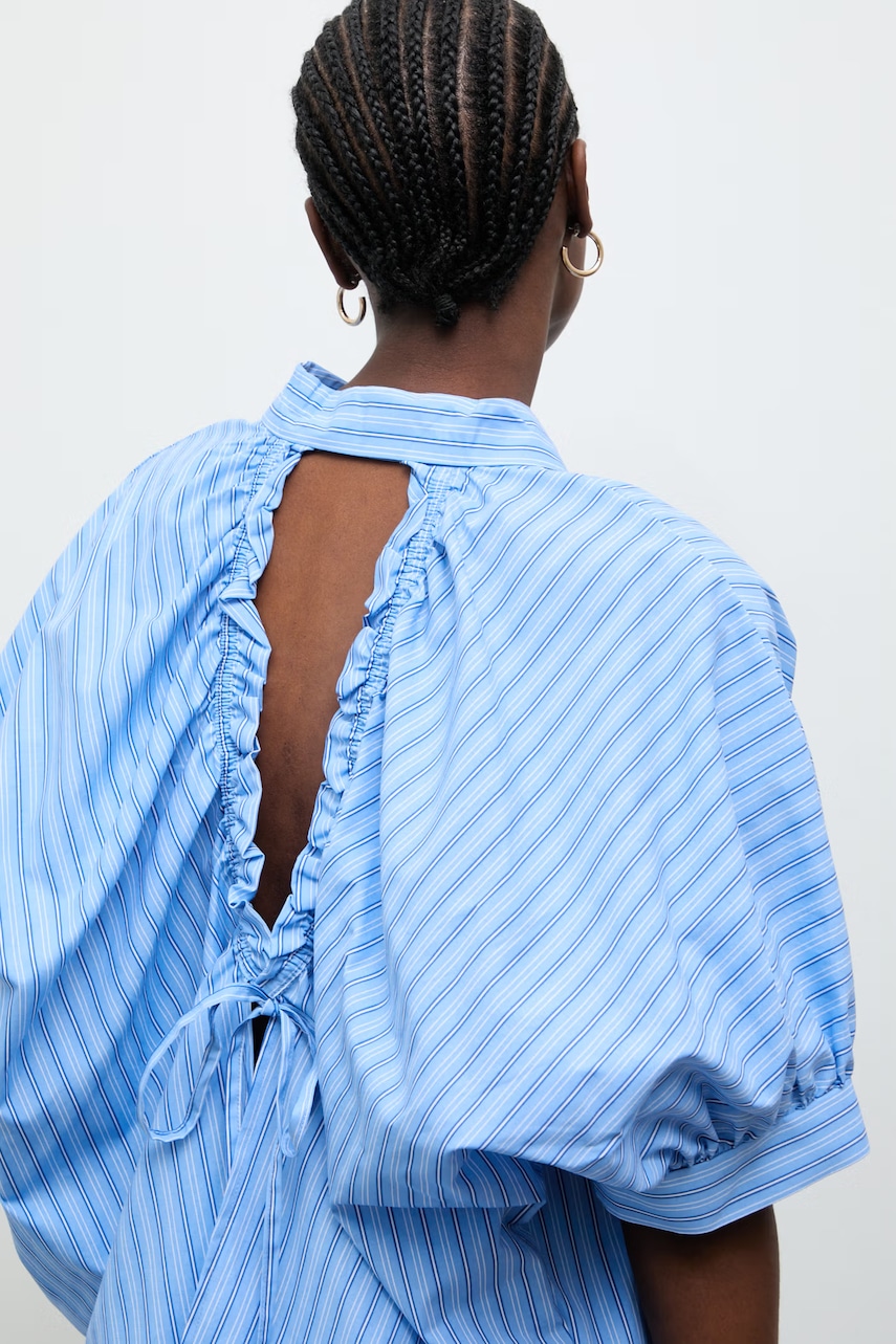 Answear.LAB Πουκάμισο γυναικείο με βαμβάκι kdd01A.sng.ok μπλε S,M,L