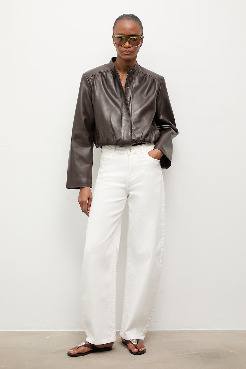 Answear.LAB jachetă pentru femei, din piele MEMO Unscripted Collection