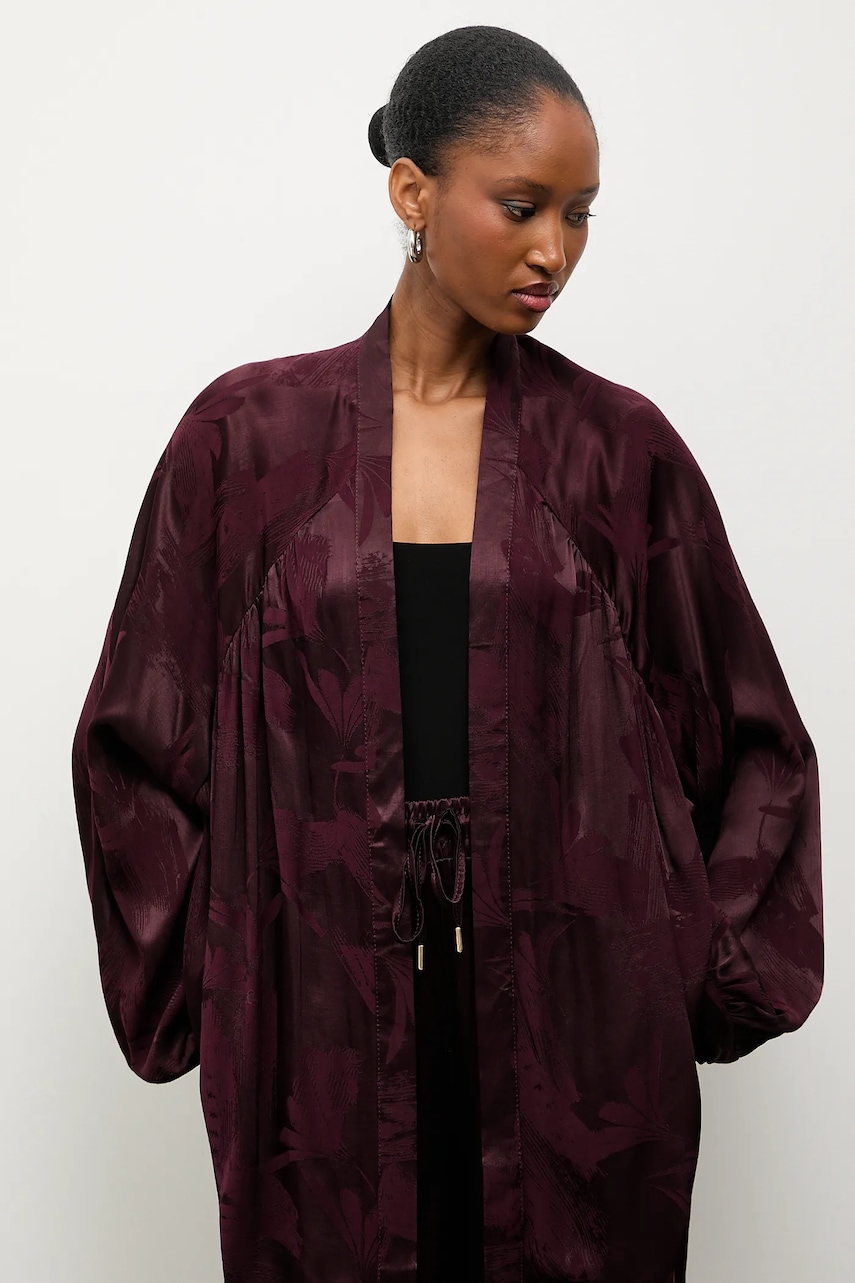 Answear.LAB sacou culoarea bordo, desfacut, modelator