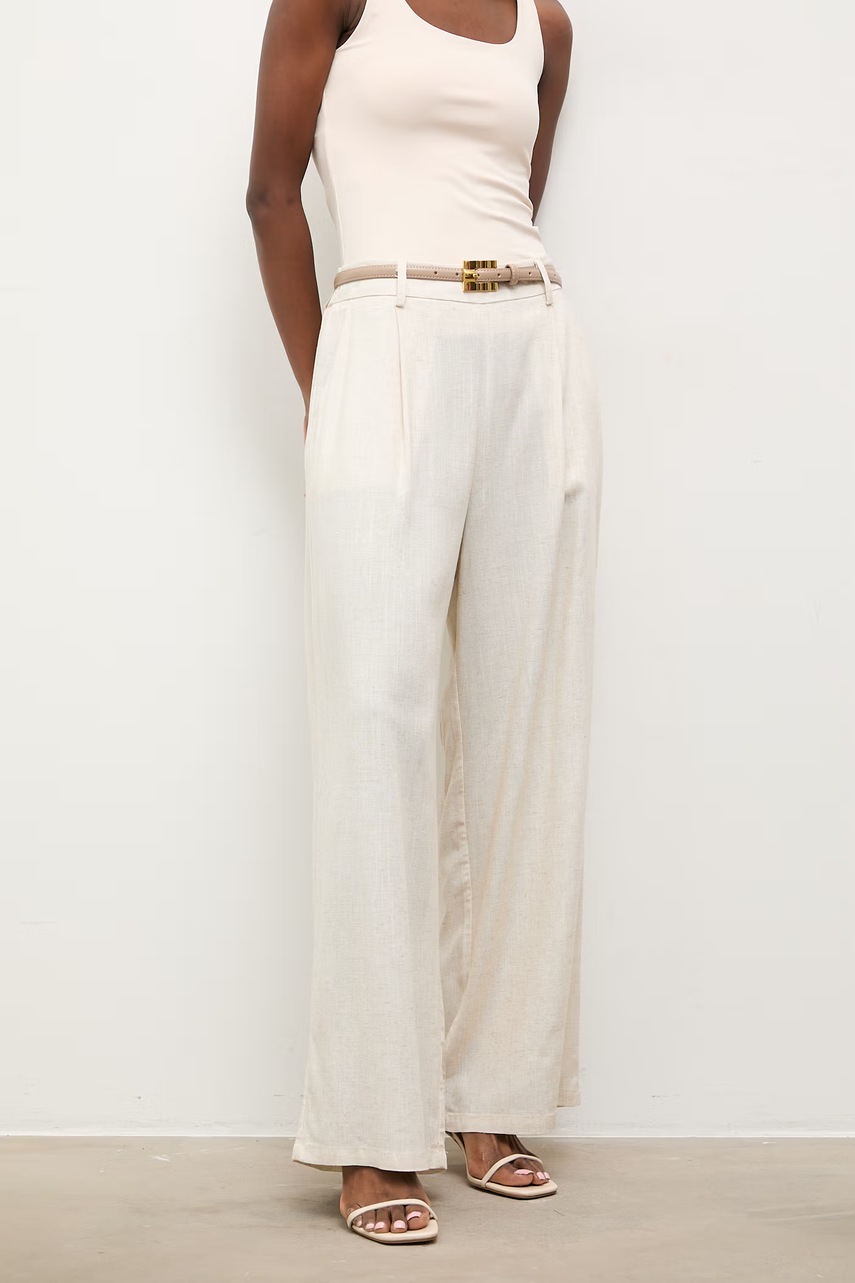 Answear.LAB kalhoty dámské se lnem