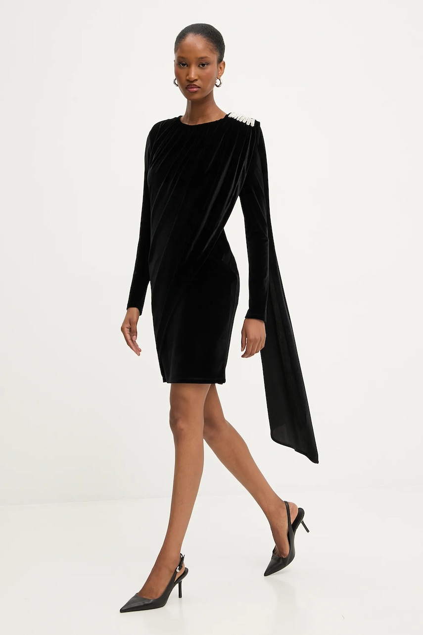 Answear.LAB rochie culoarea negru, mini, mulata