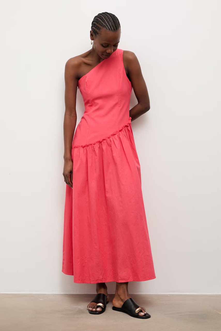 Answear.LAB φόρεμα flared βαμβακερό PS9553.fak κόκκινο S,L,M