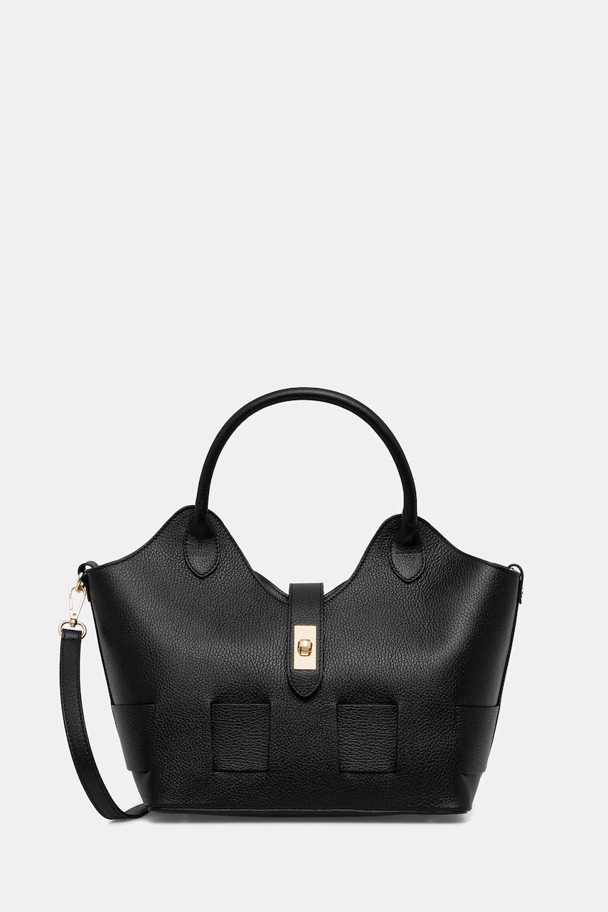 Answear.LAB poseta de piele culoarea negru