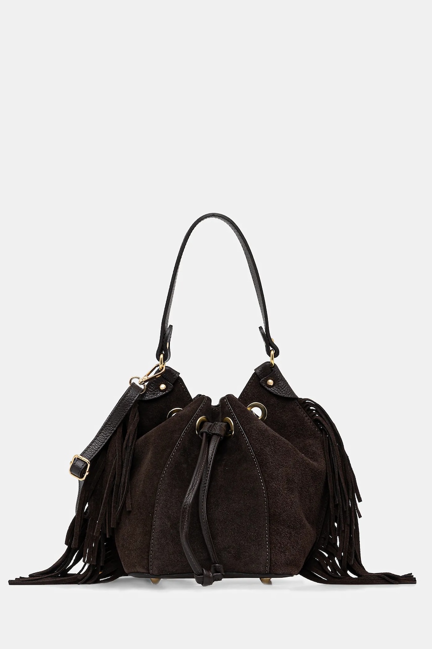 Answear.LAB geanta de mana din piele intoarsa