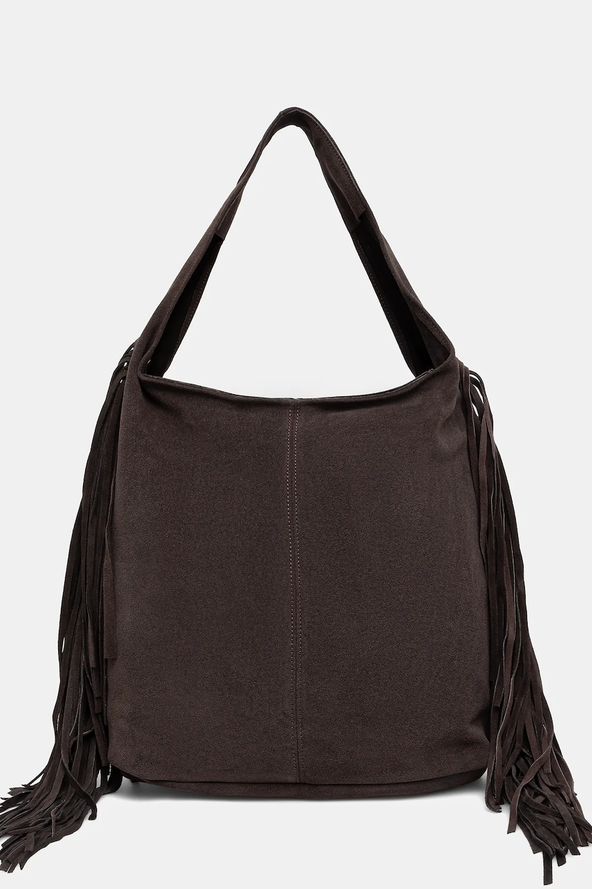 Answear.LAB geanta de mana din piele intoarsa