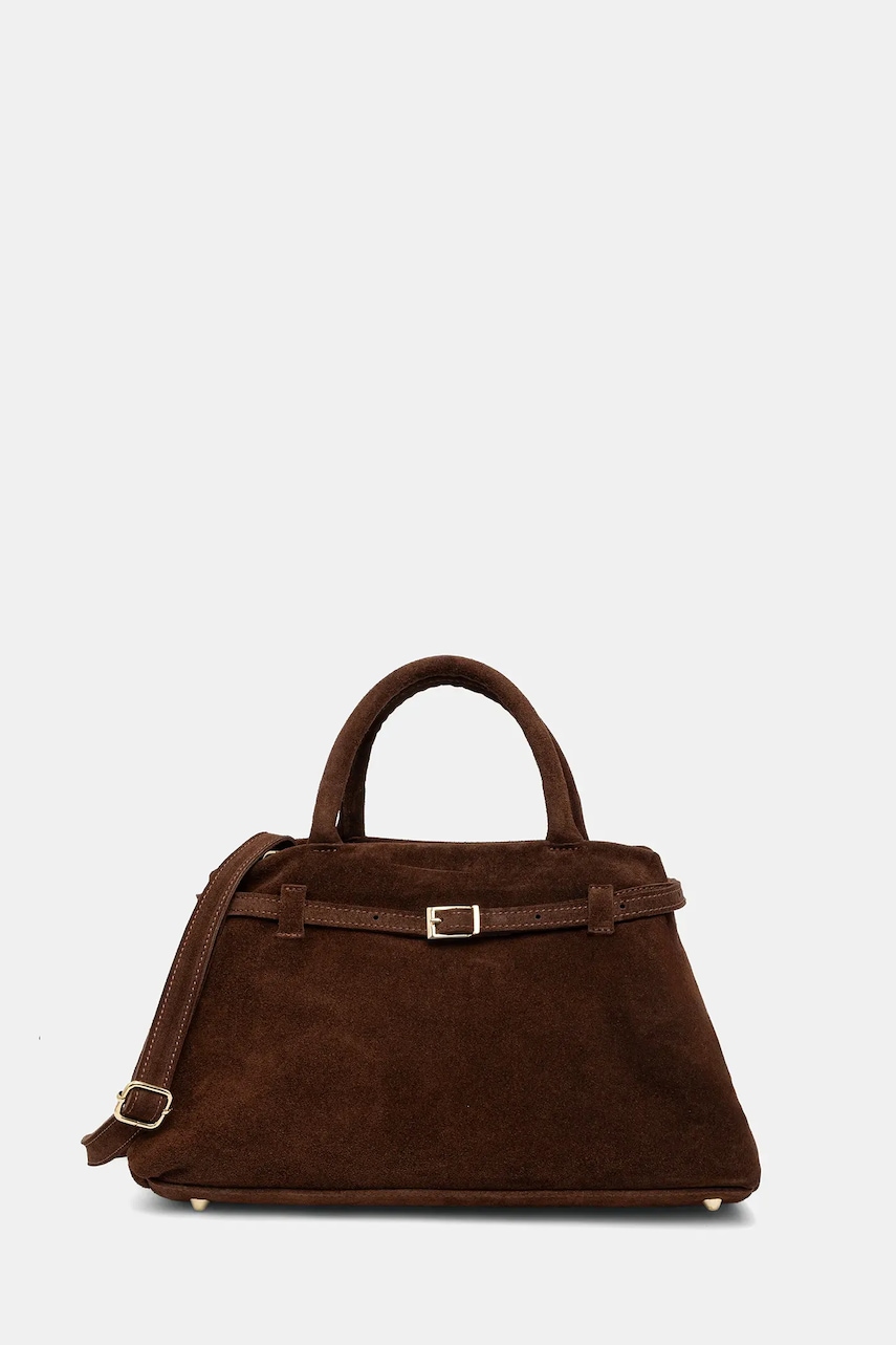 Answear.LAB geanta de mana din piele intoarsa