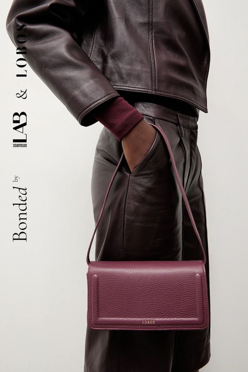 Bonded by Answear.LAB & LOBOS poseta de piele culoarea bordo