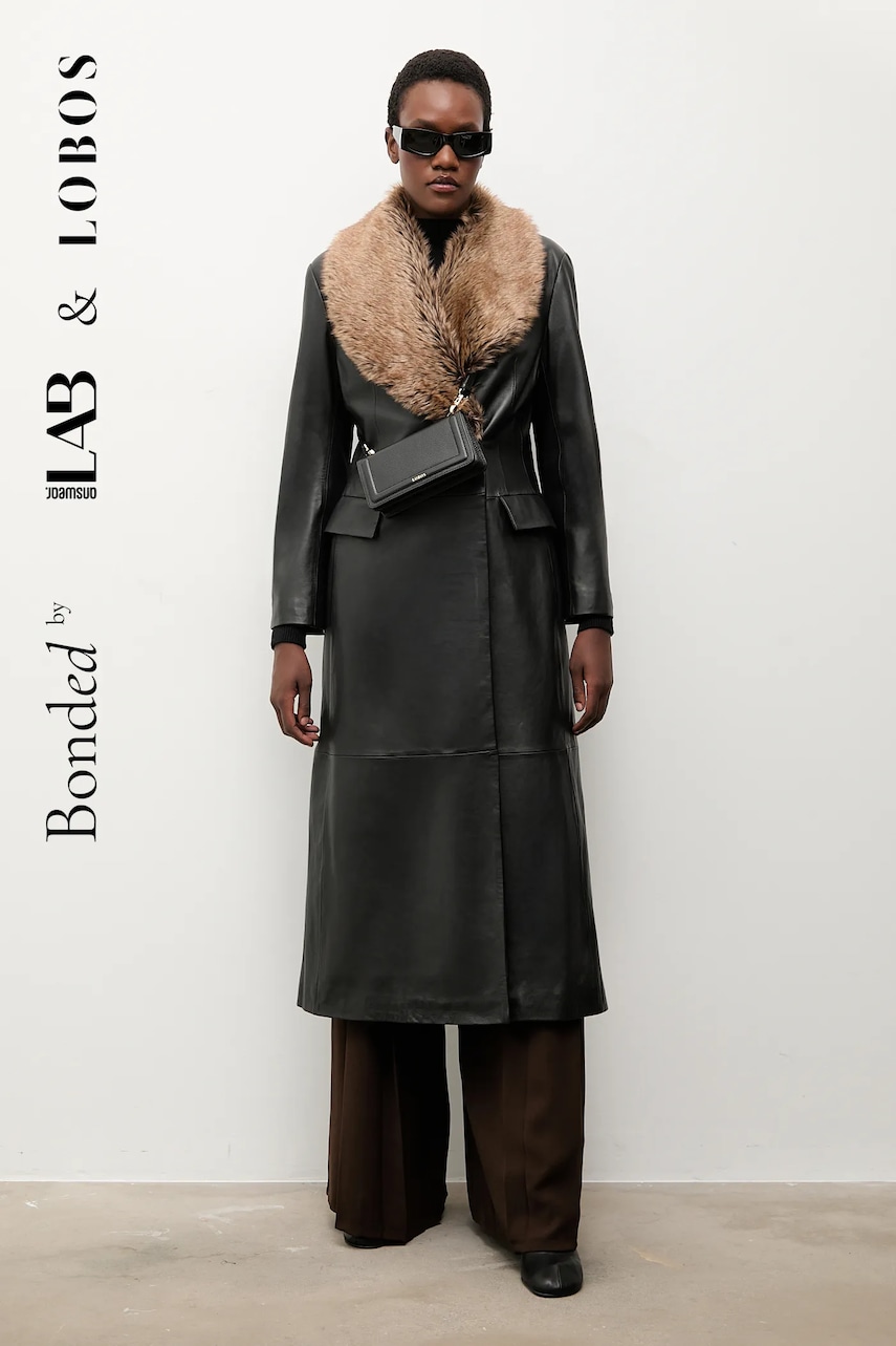 Bonded by Answear.LAB & LOBOS poseta de piele culoarea negru