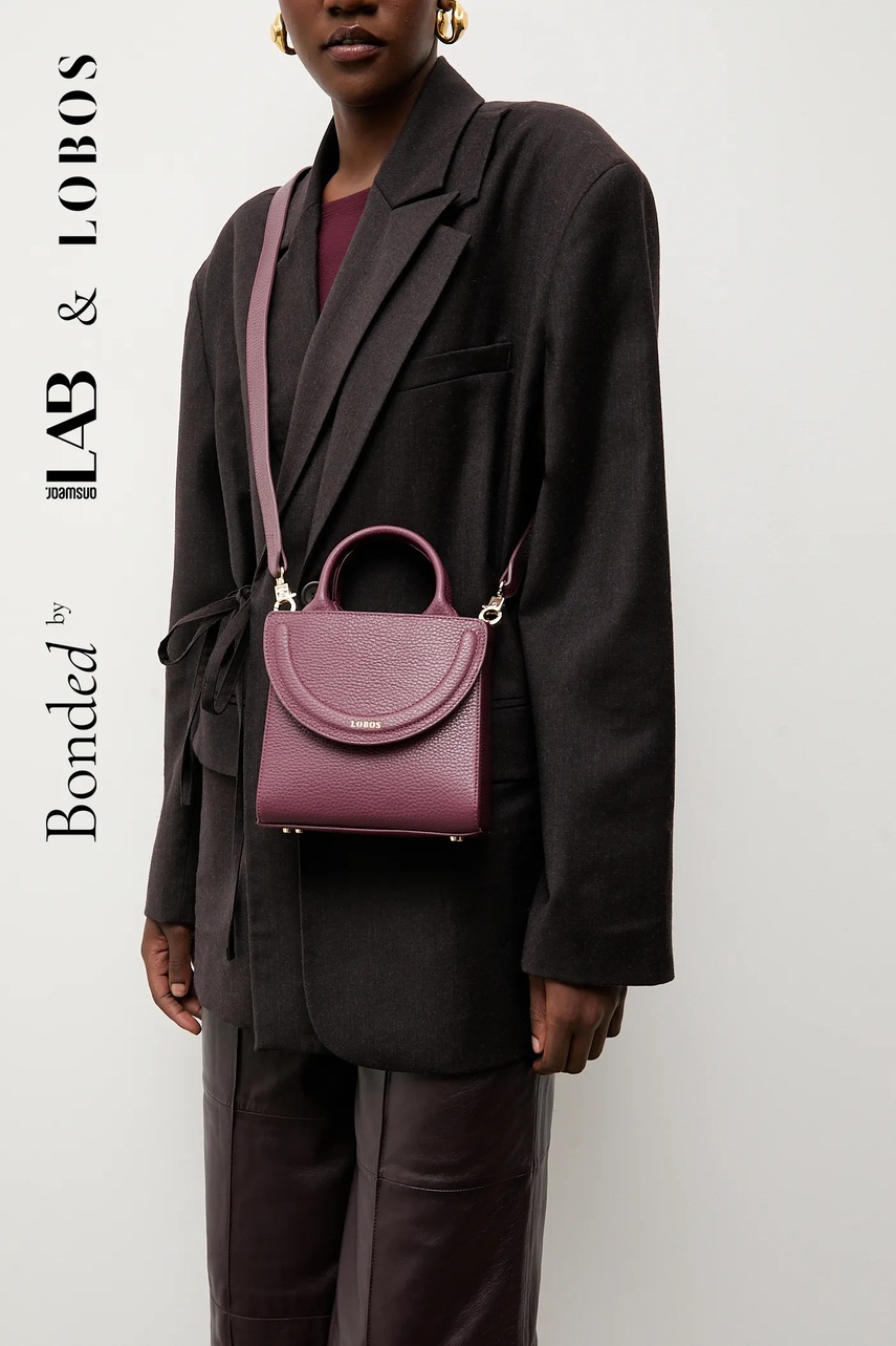 Bonded by Answear.LAB & LOBOS poseta de piele culoarea bordo