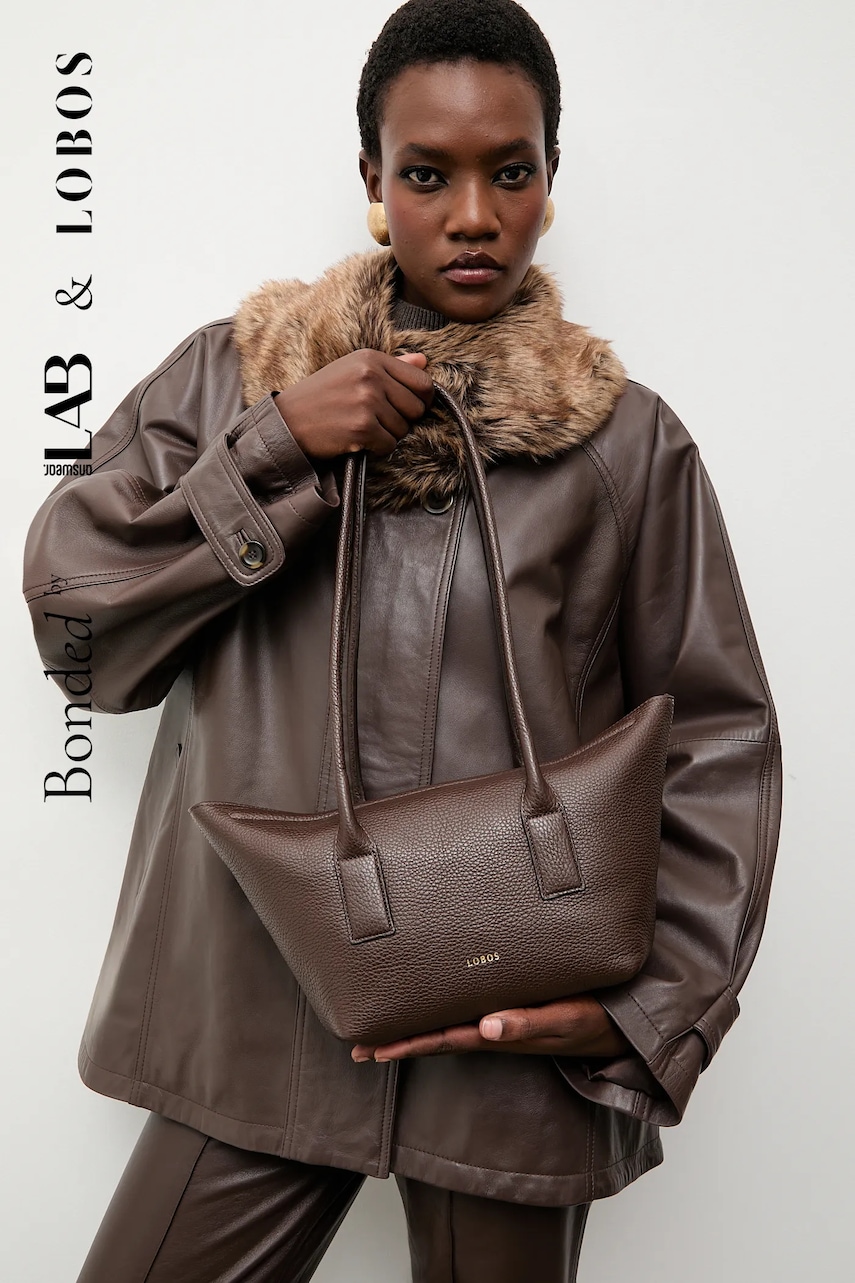 Bonded by Answear.LAB & LOBOS poseta de piele culoarea maro