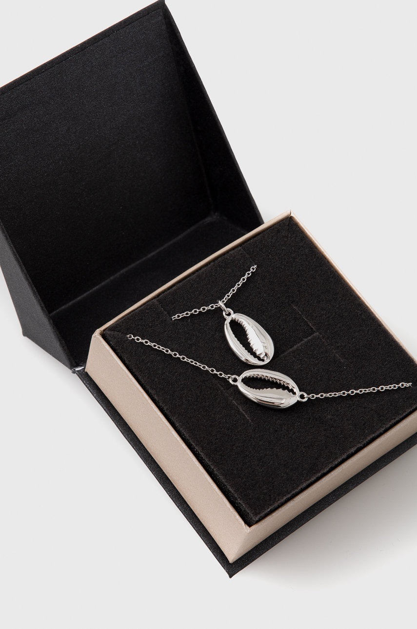 

Answear Lab - Сребърно колие и гривна, Сребърен