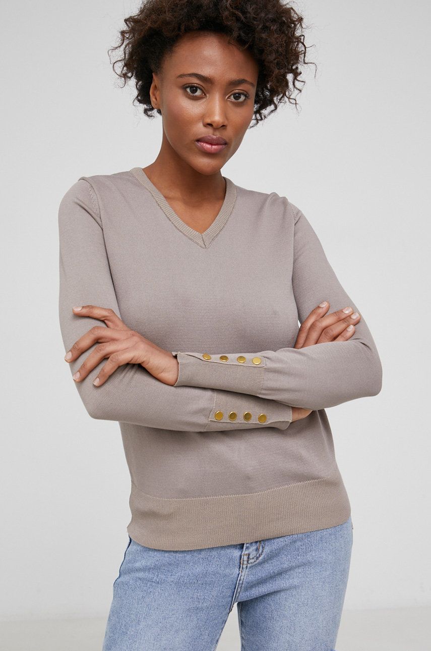 Answear Lab pulover femei, culoarea bej answear imagine noua