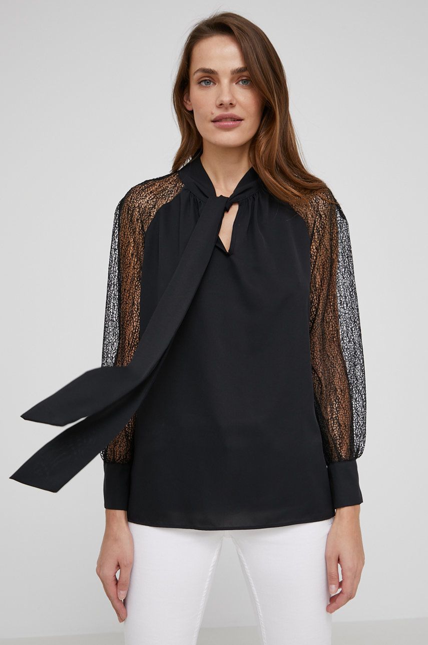 Answear Lab bluza femei, culoarea negru, neted Answear Lab imagine 2022 13clothing.ro