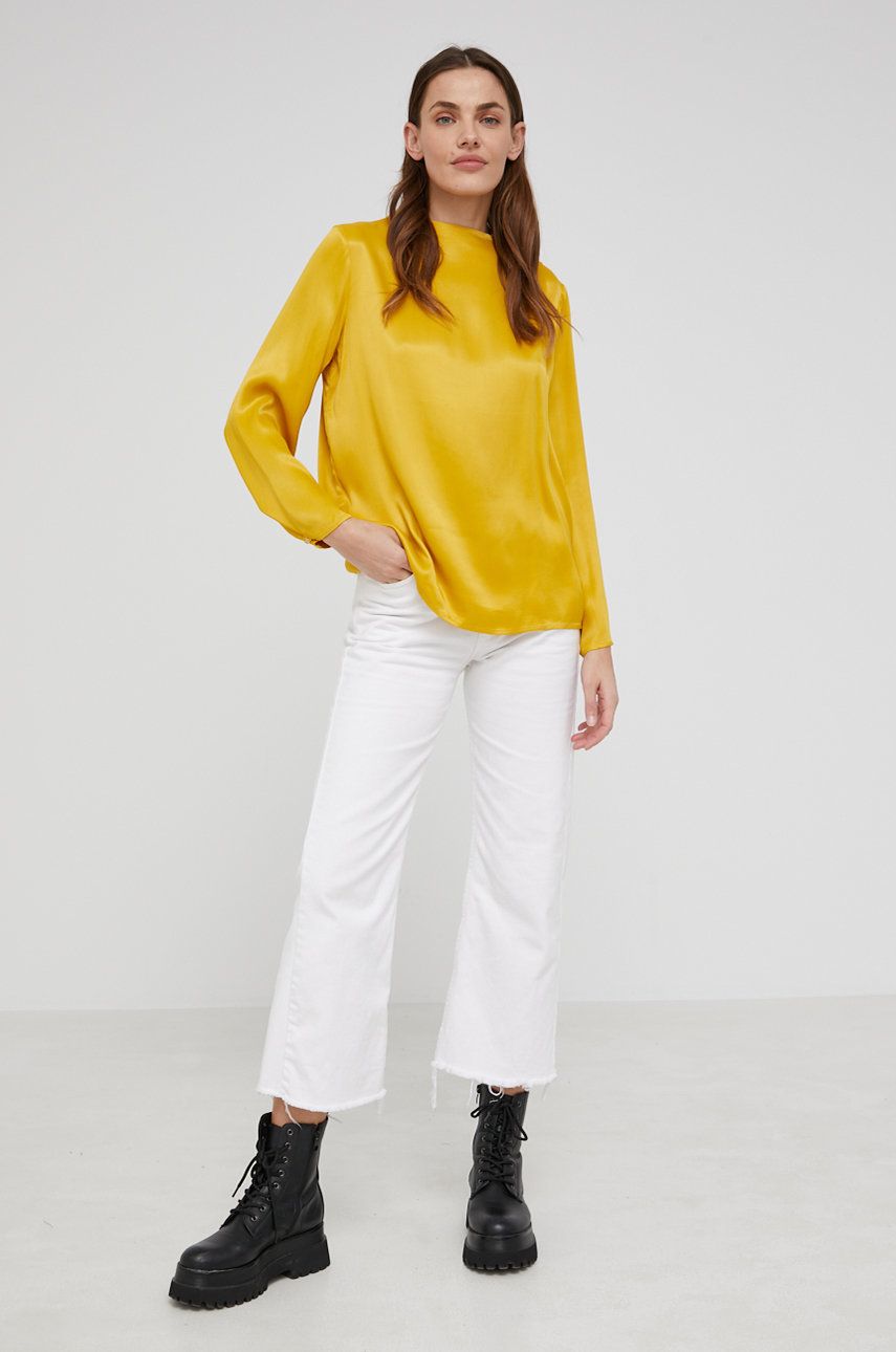 Answear Lab bluza femei, culoarea galben, neted Answear Lab