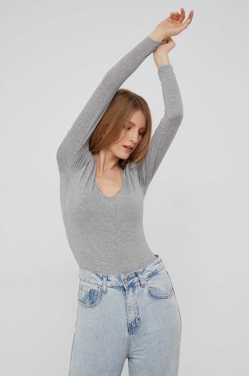 Answear Lab body femei, culoarea gri