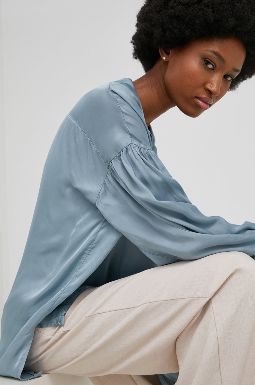 

Блуза Answear Lab дамска с изчистен дизайн, Син