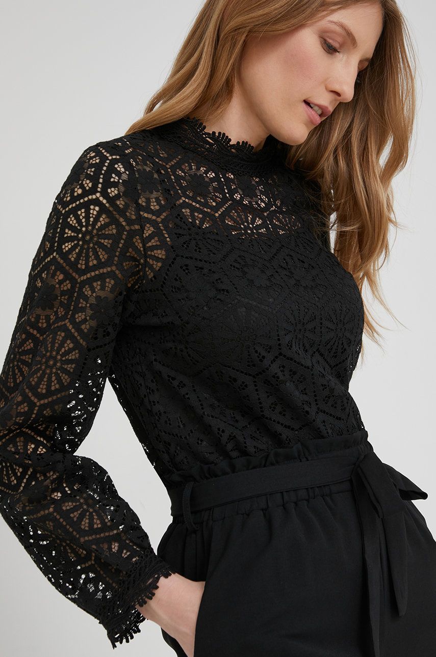 Answear Lab bluza femei, culoarea negru, neted 2022 ❤️ Pret Super answear imagine noua 2022