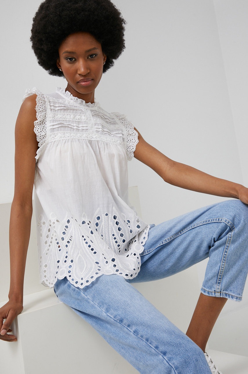 

Блуза Answear Lab дамска в бяло с изчистен дизайн, Бял