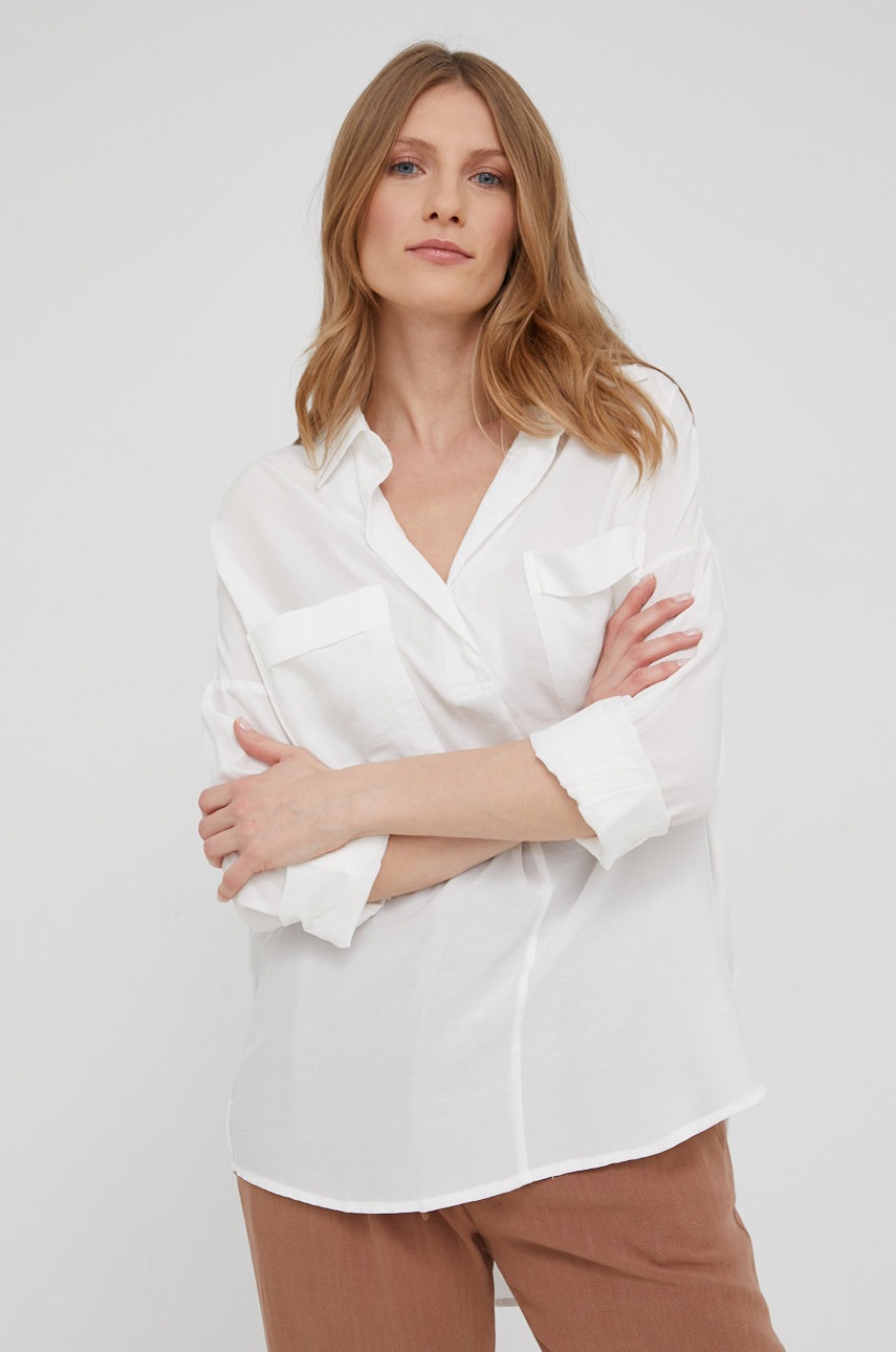 

Блуза Answear Lab дамска в бяло с изчистен дизайн, Бял