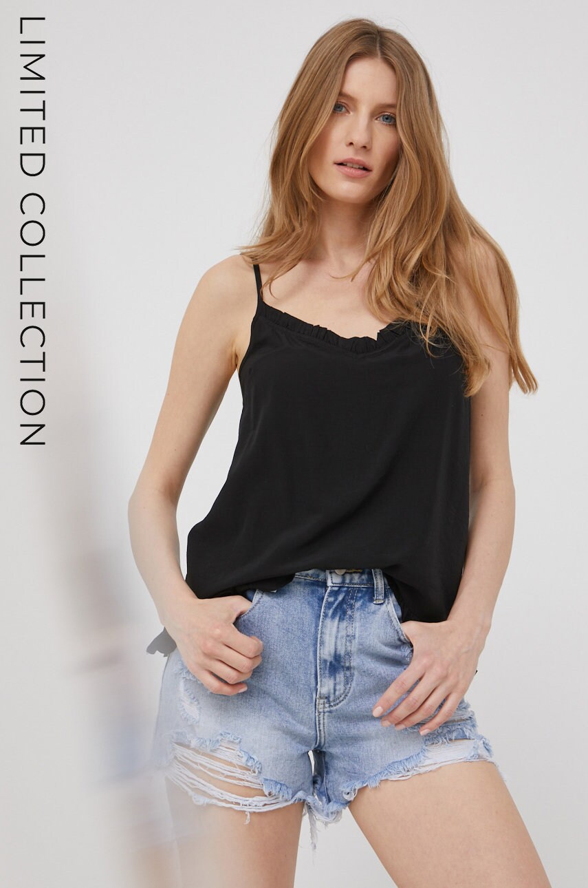 Answear lab x limited festival collection be brave bluza femei, culoarea negru, neted