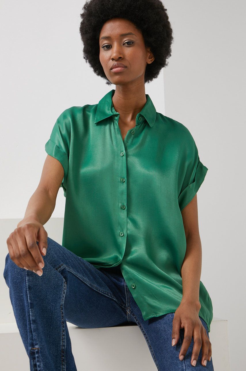 Answear Lab koszula damska kolor zielony