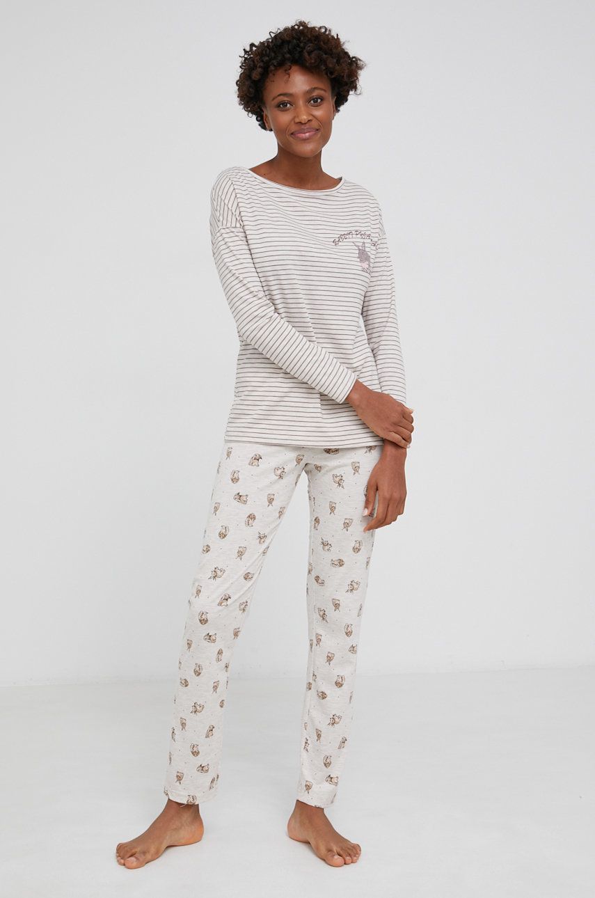 Answear Lab Pijama femei, culoarea gri Answear Lab imagine noua 2022