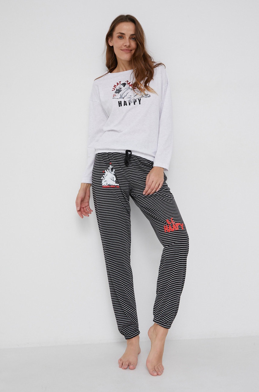 

Пижама Answear Lab дамска в сиво, Сив