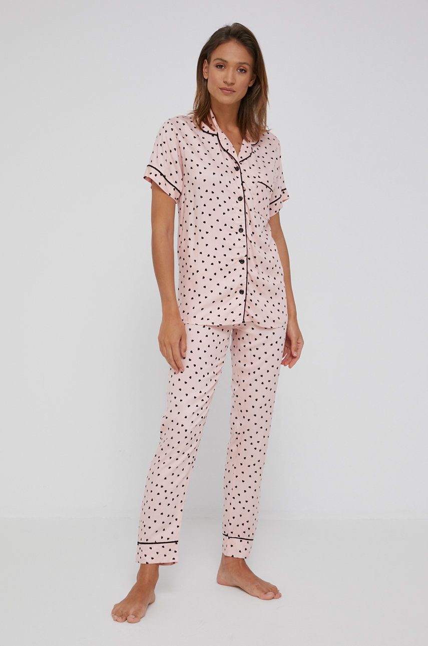 Answear Lab pijama femei, culoarea roz Answear Lab imagine 2022 13clothing.ro