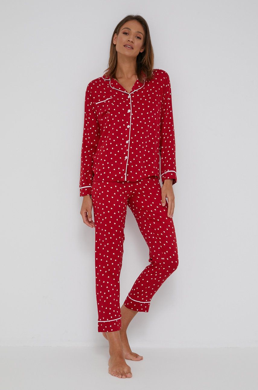 Answear Lab pijama femei, culoarea rosu Answear Lab