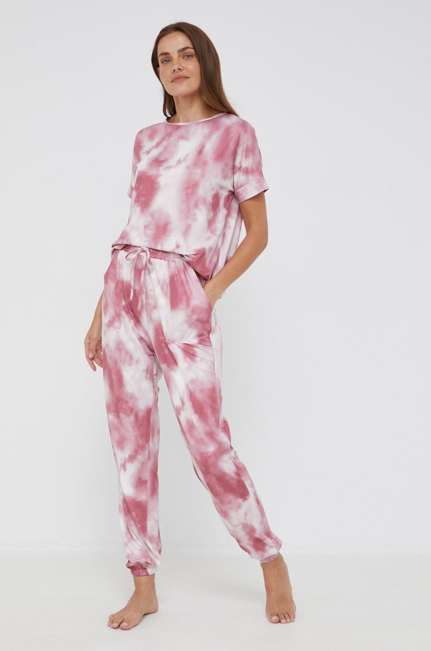 Answear Lab pijama femei, culoarea roz Answear imagine megaplaza.ro