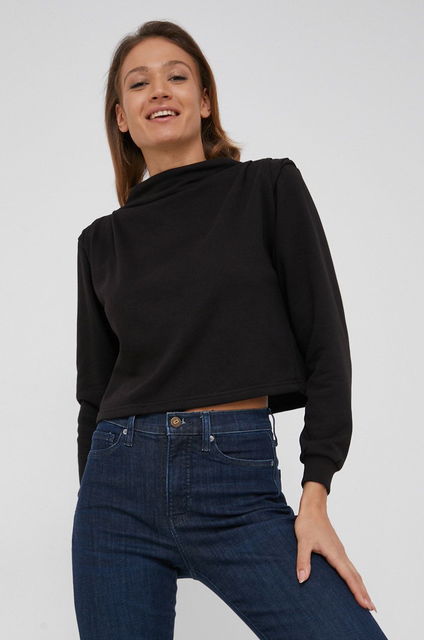 Answear Lab Bluză femei, culoarea negru, material neted imagine reduceri black friday 2021 Answear Lab