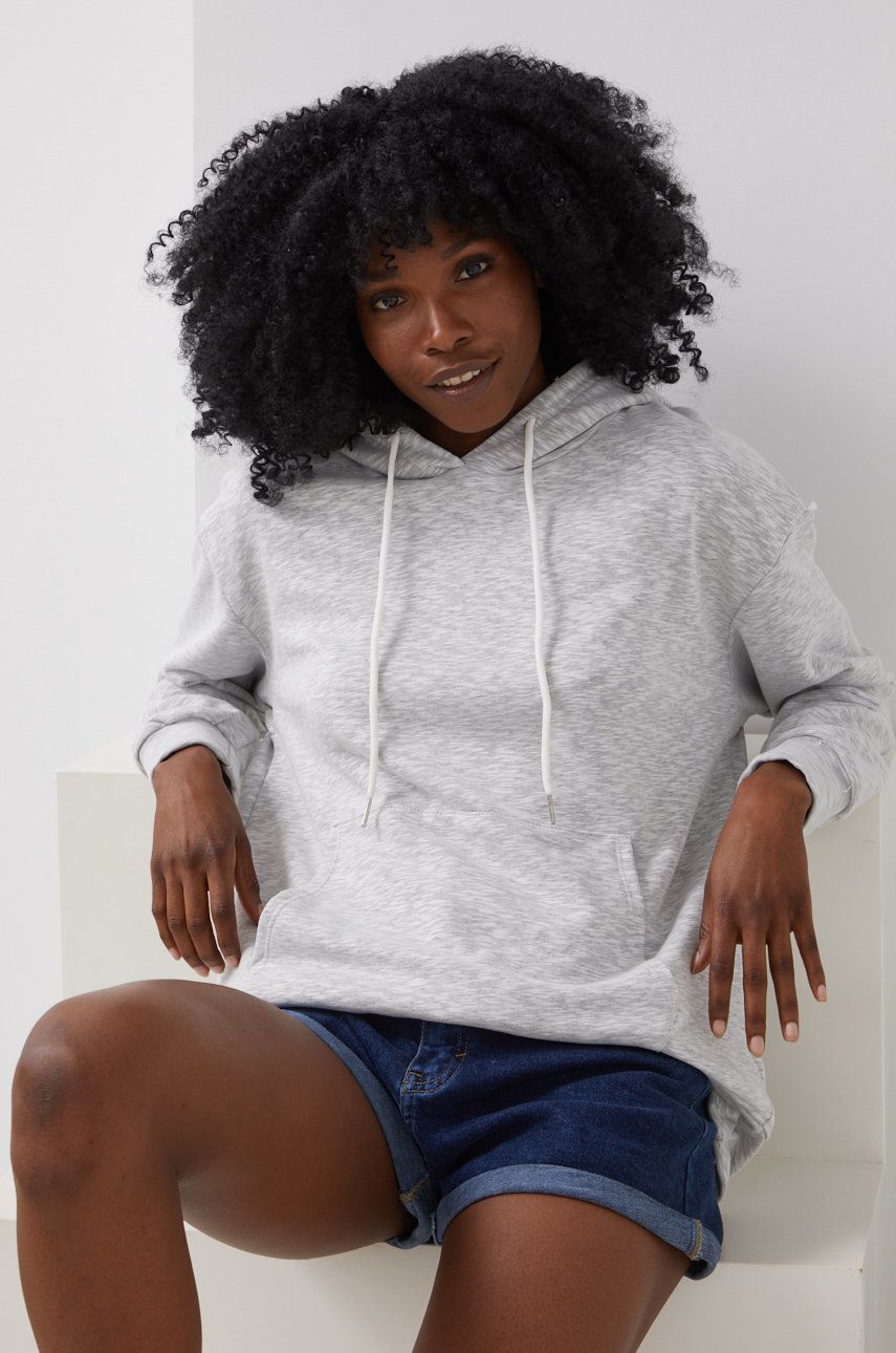 Answear Lab bluza femei, culoarea gri, melanj imagine reduceri black friday 2021 Answear Lab