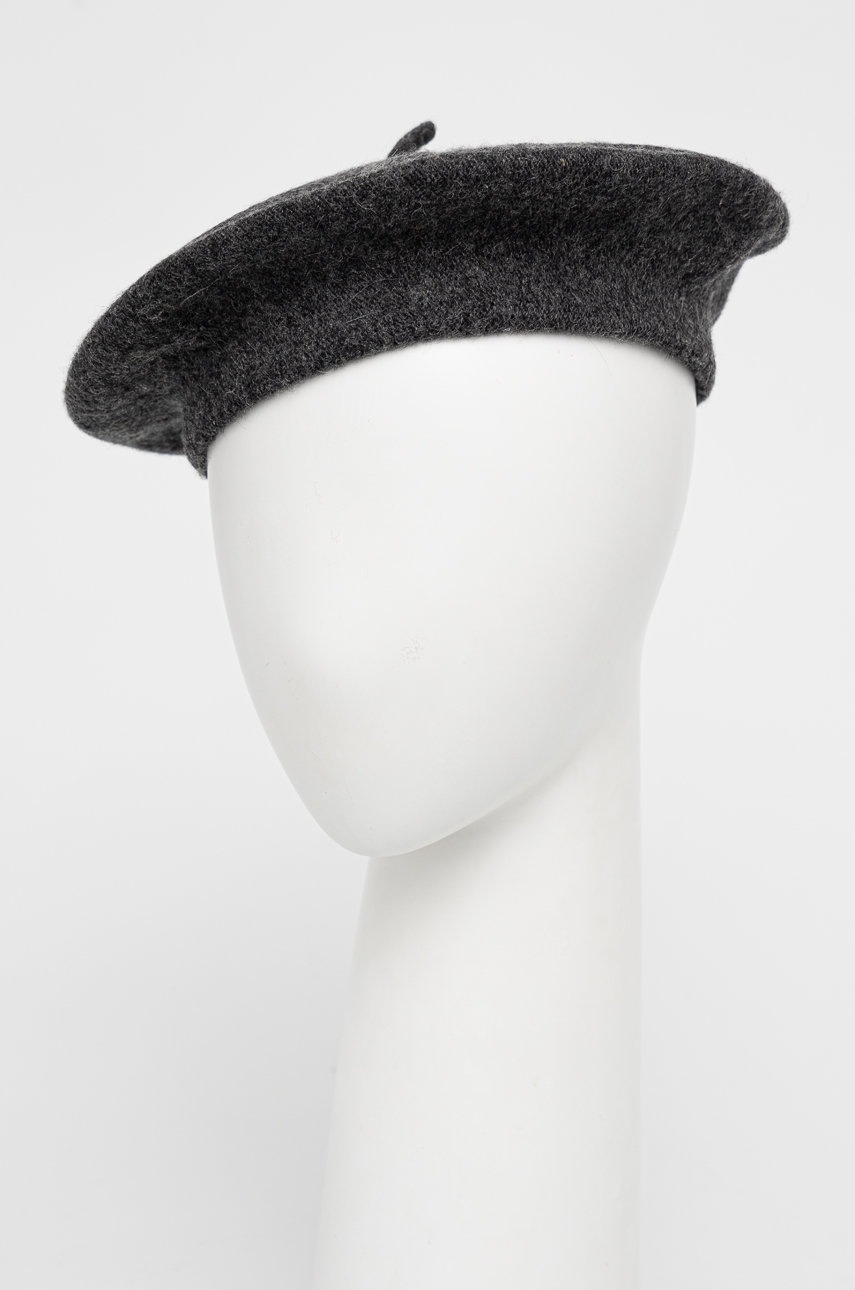 

Вълнена барета Answear Lab в сиво от вълна, Сив