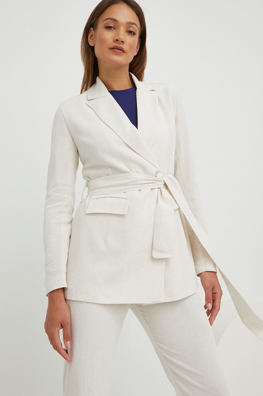 Answear lab set complet cu lenjerie femei, culoarea alb