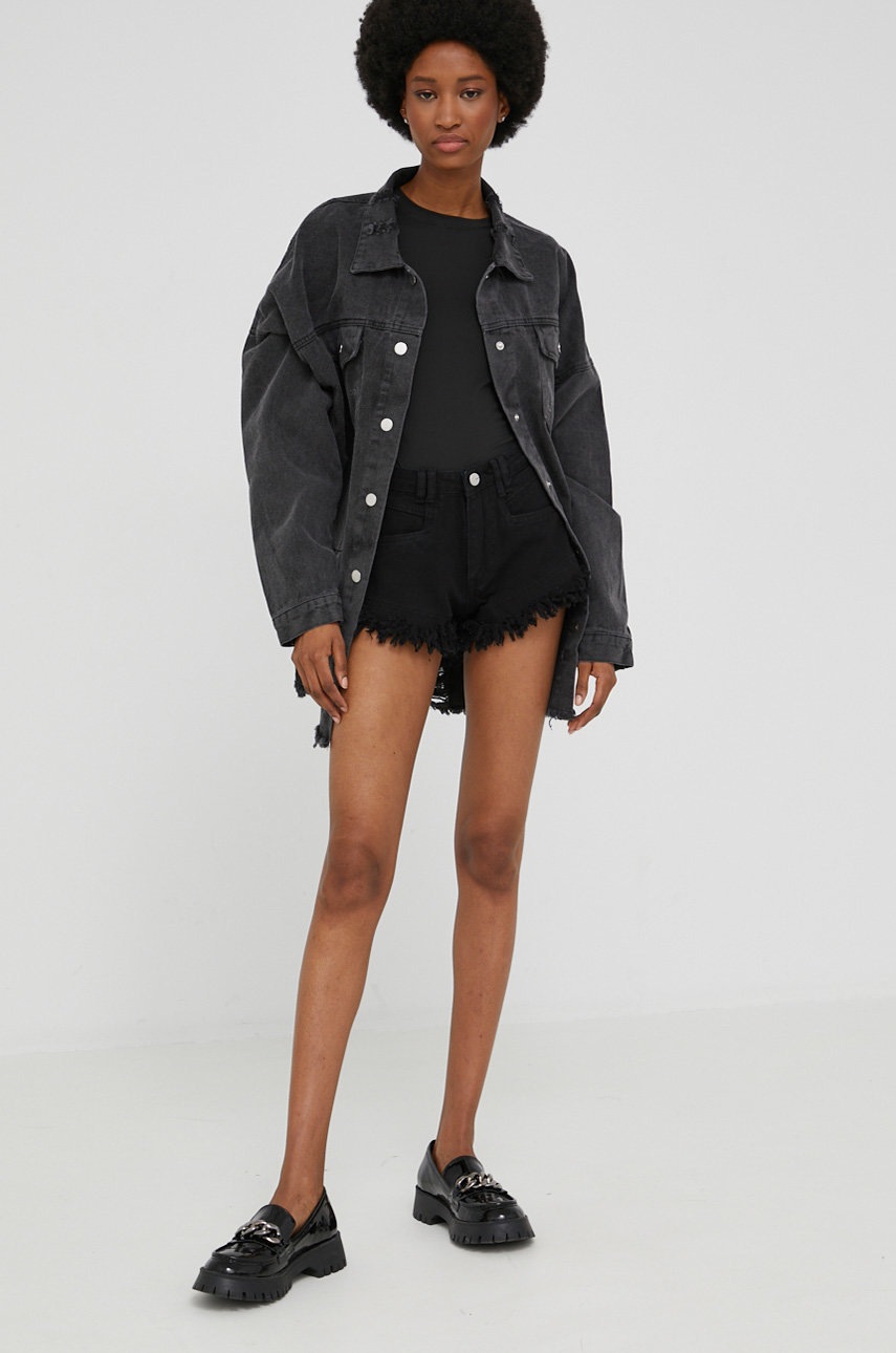 

Бавовняна джинсова куртка Answear Lab жіноча колір сірий oversize