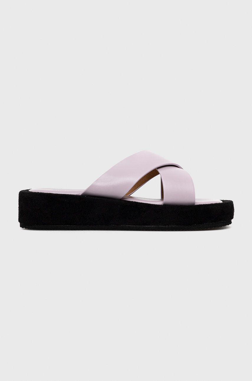 Answear Lab papuci femei, culoarea violet, cu platforma Answear 2023-06-08