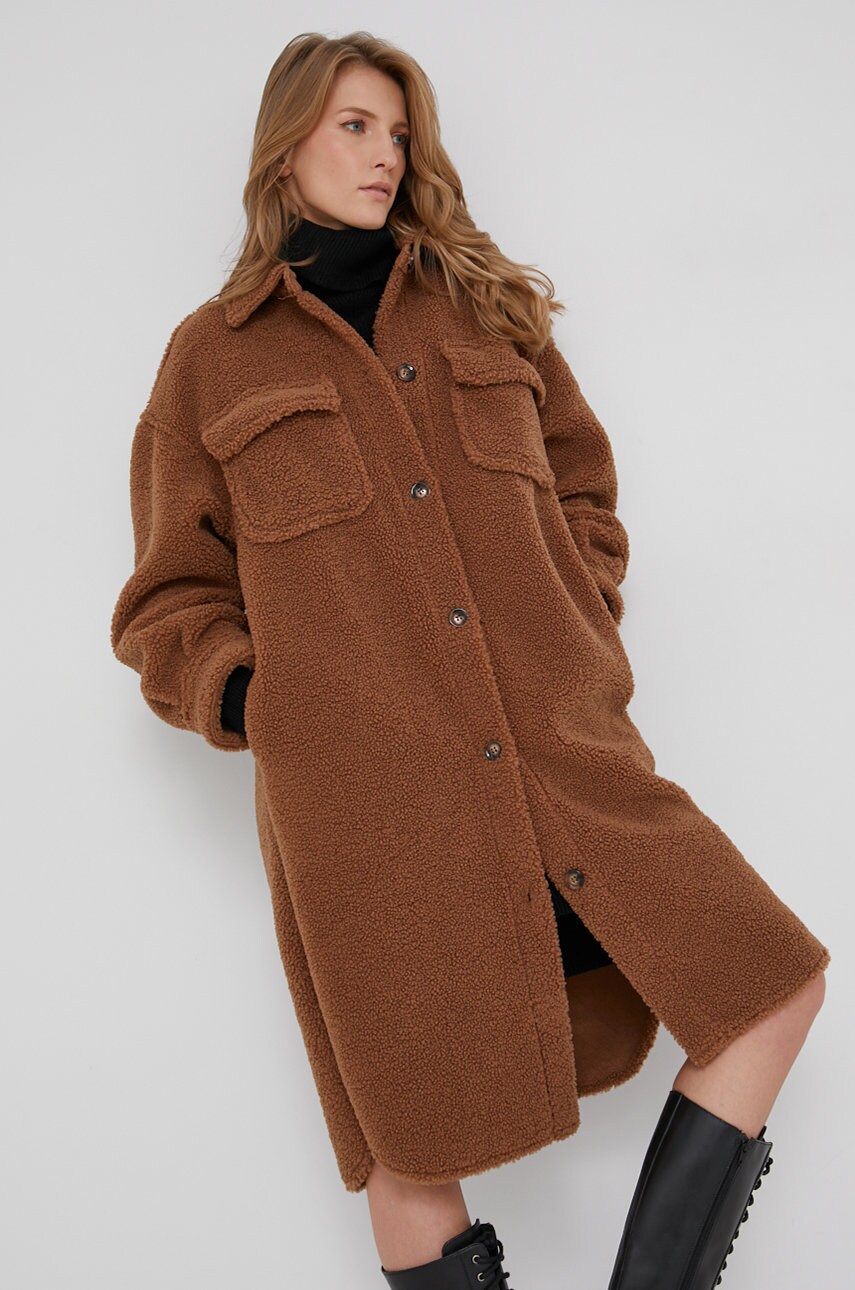 

Пальто Answear Lab цвет коричневый переходное oversize