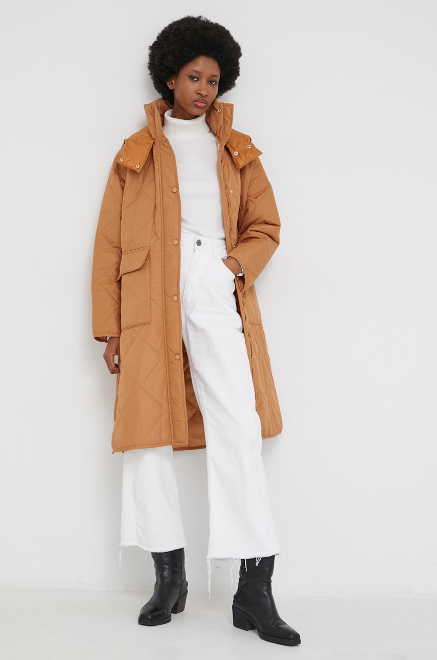 

Куртка Answear Lab жіноча колір бежевий перехідний oversize