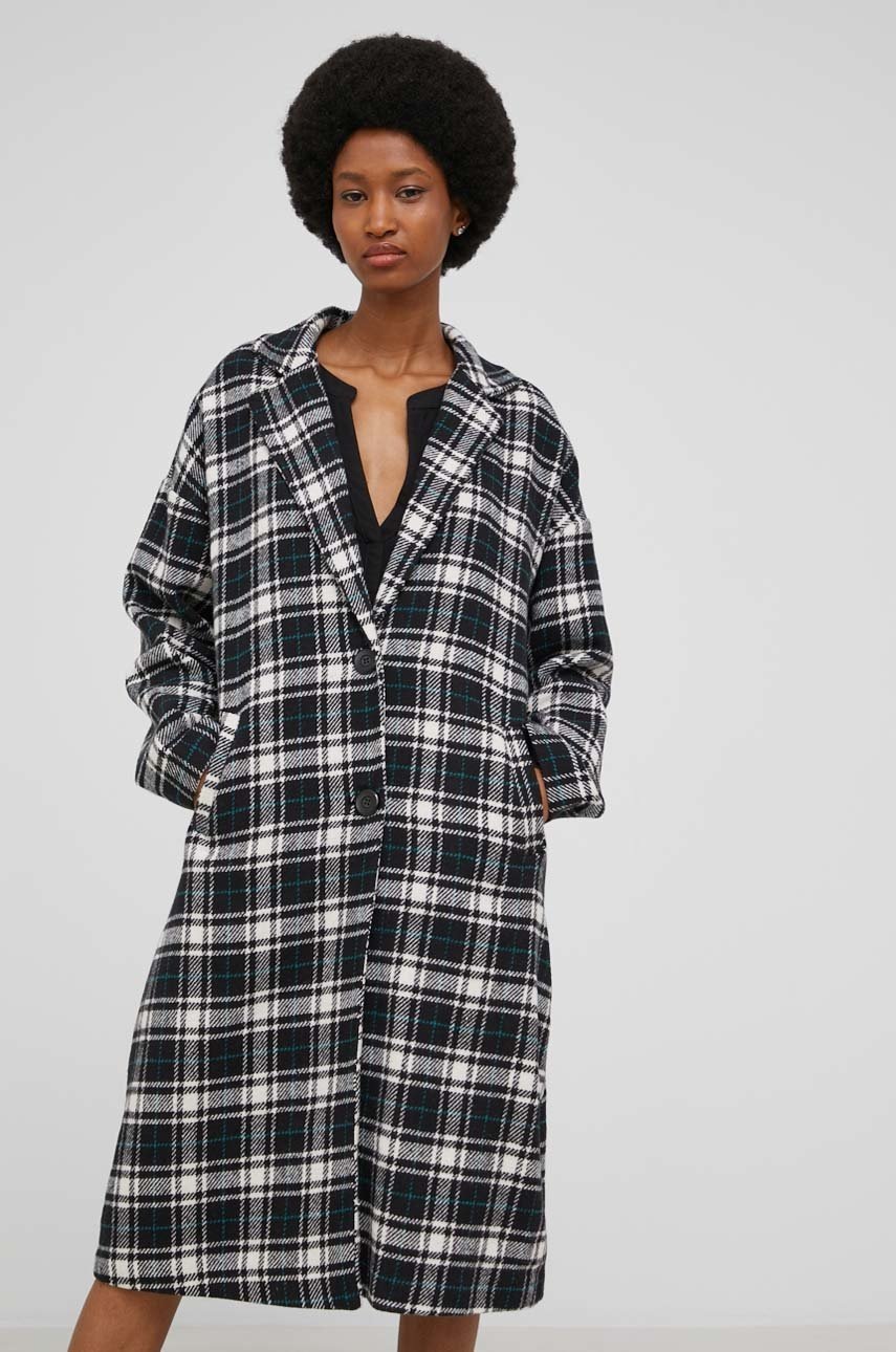 

Пальто Answear Lab женский цвет чёрный переходной oversize