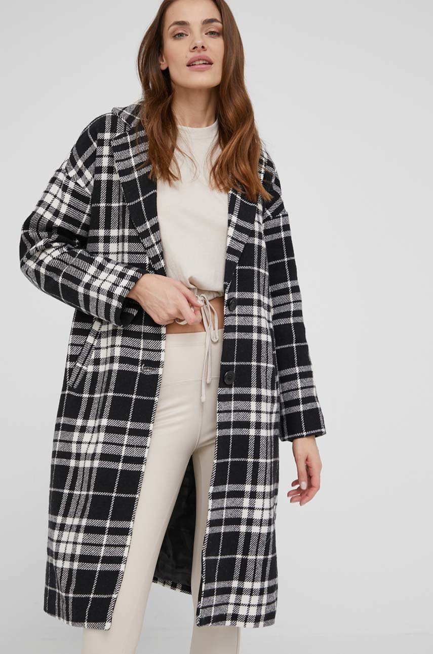 

Пальто Answear Lab жіночий колір чорний перехідний oversize