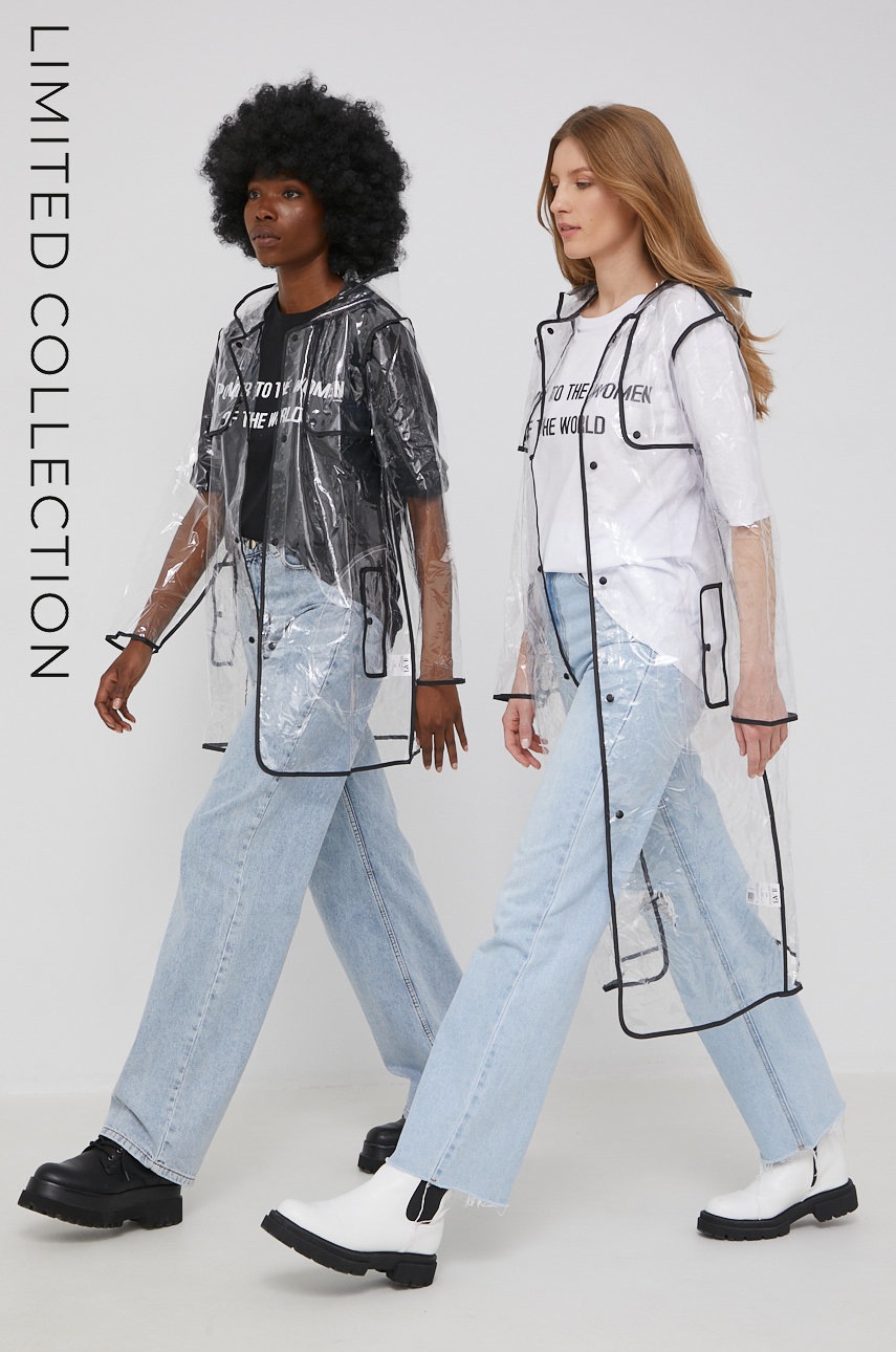 

Дъждобран Answear Lab x limited festival collection BE BRAVE дамски в черно с преходна изолация, Черен
