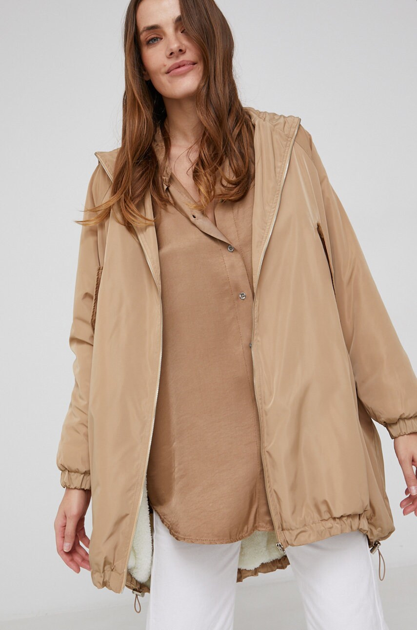 

Куртка Answear Lab женская цвет бежевый переходная oversize