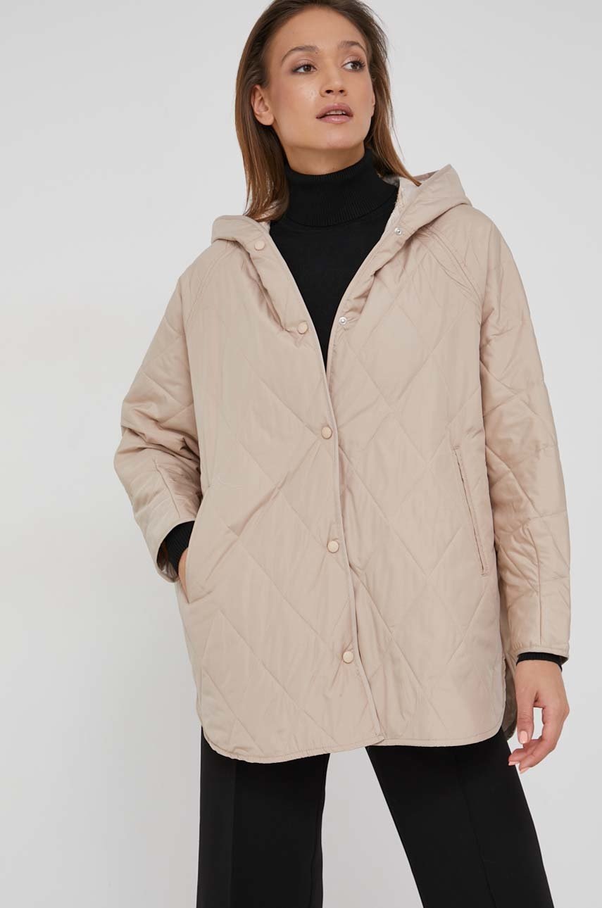 

Яке Answear Lab дамско в зелено с преходна изолация с уголемена кройка, Зелен