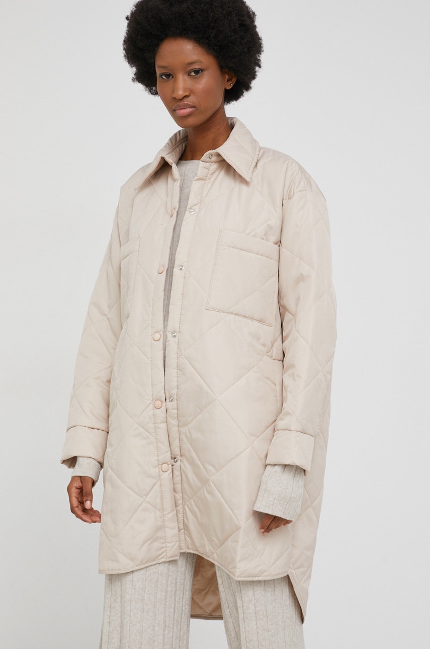 

Куртка Answear Lab жіноча колір бежевий перехідна oversize