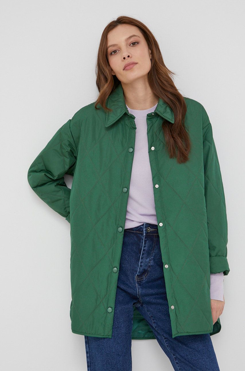 Answear Lab geaca femei, culoarea verde, de tranzitie 2022 ❤️ Pret Super answear imagine noua 2022