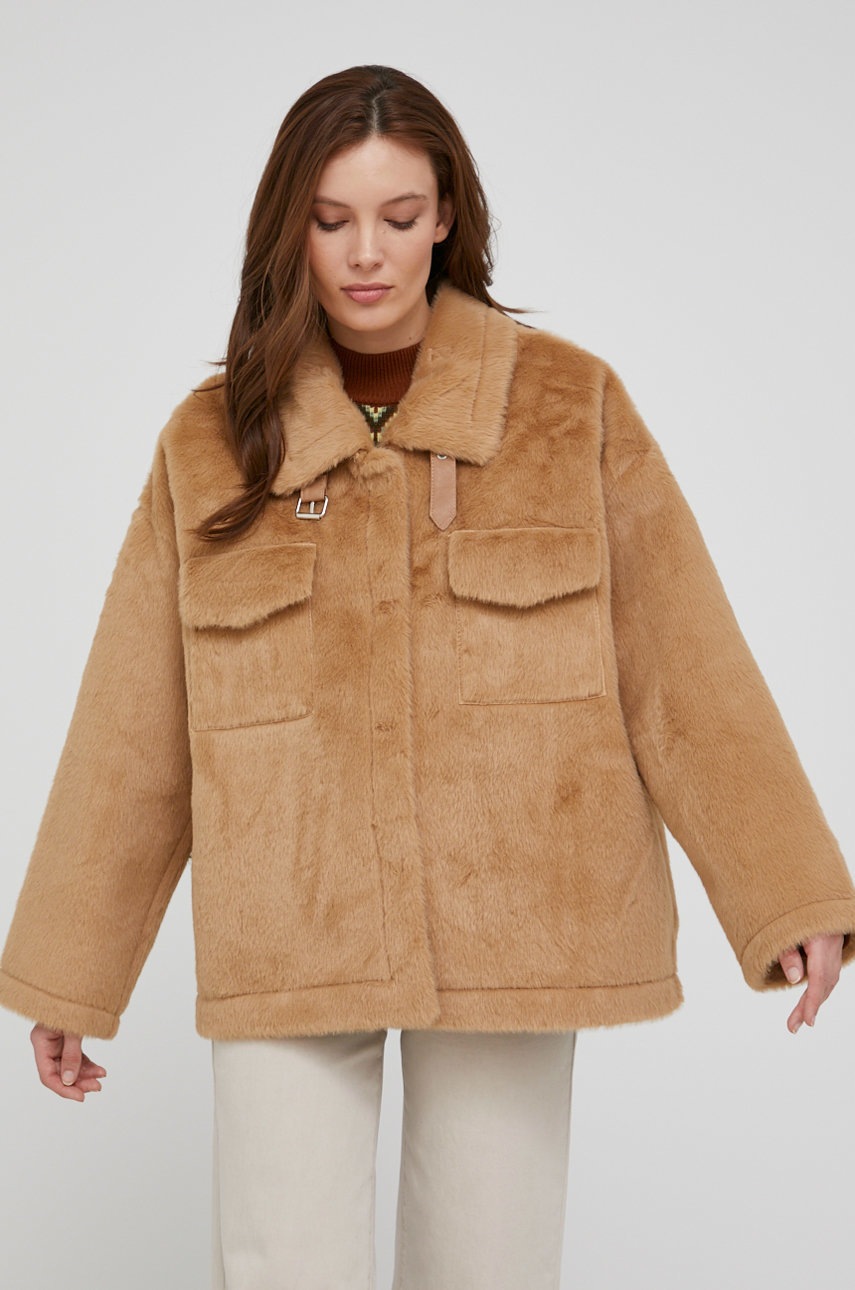 

Куртка Answear Lab женская цвет бежевый переходная oversize