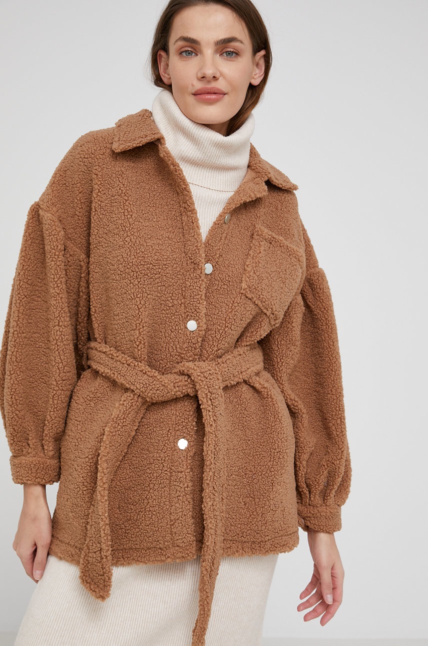 

Куртка Answear Lab жіноча колір коричневий перехідна