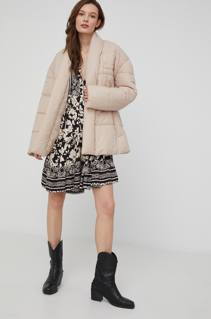 

Куртка Answear Lab женская цвет бежевый переходная oversize