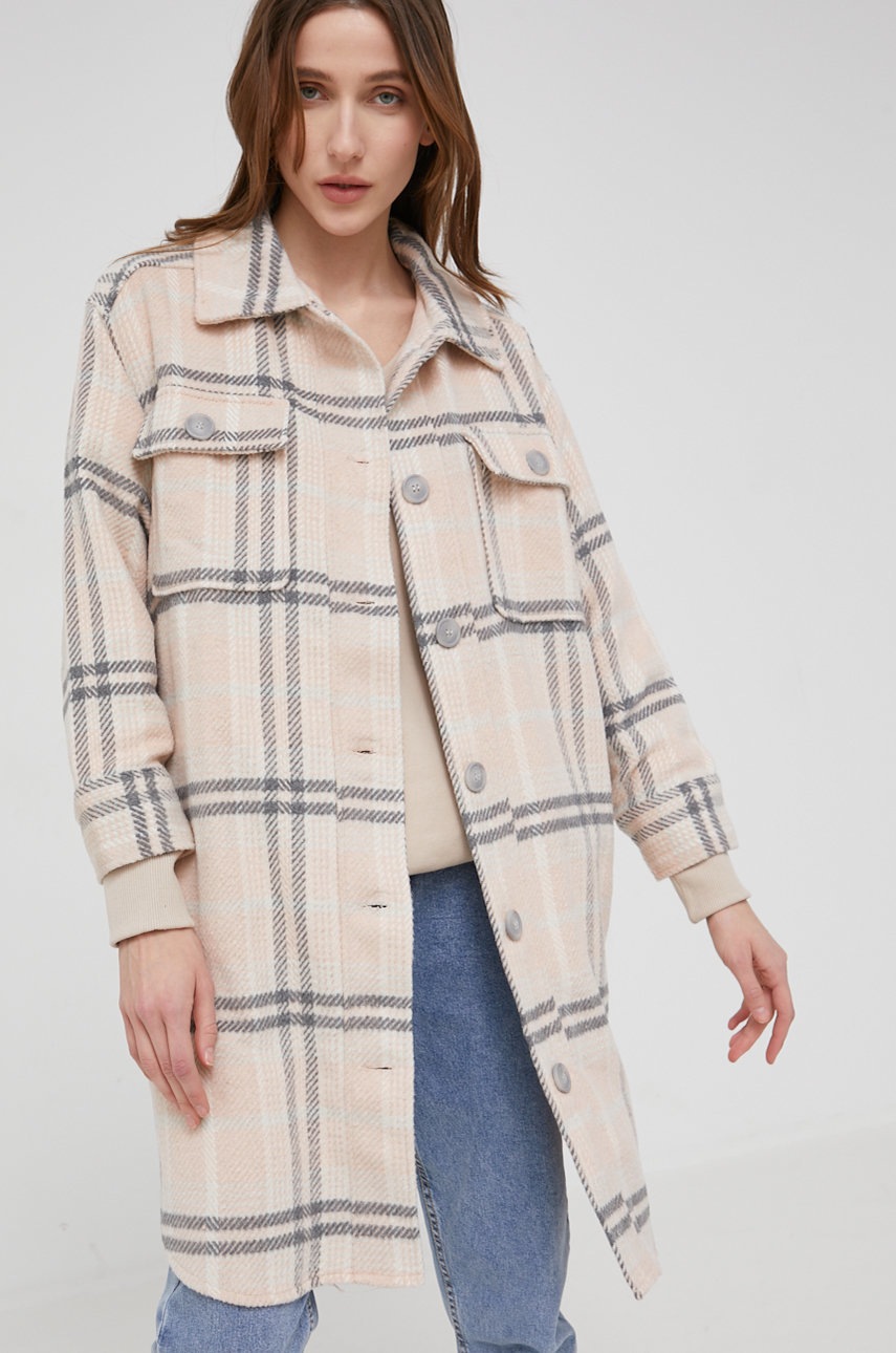 

Пальто Answear Lab жіночий колір рожевий перехідний oversize