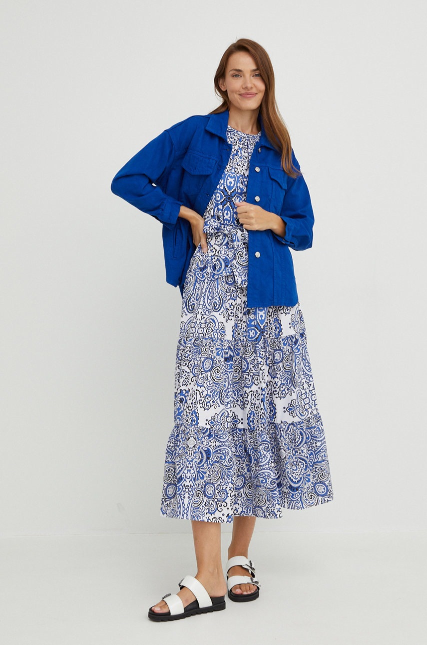 

Джинсова куртка Answear Lab жіноча перехідна oversize